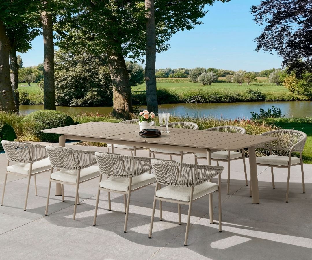 Mesa de Comedor Extensible Aluminio Arena Mediana