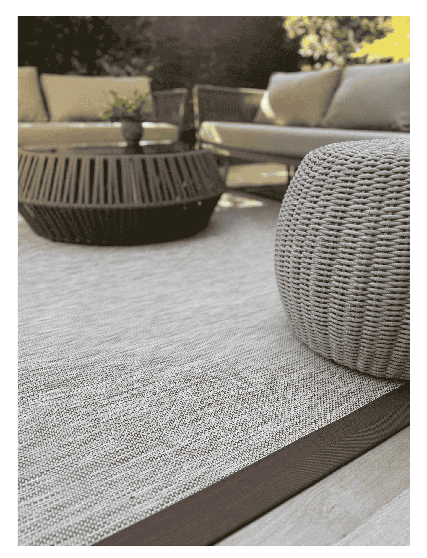 Alfombra Vinílica Bari Borde Café