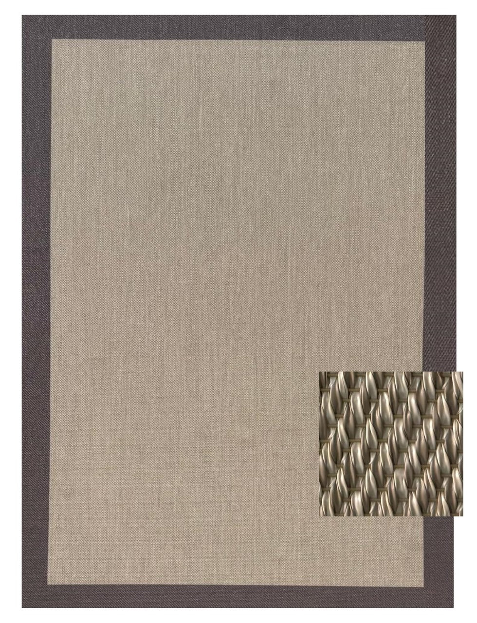 Alfombra Vinílica Lota Borde Café