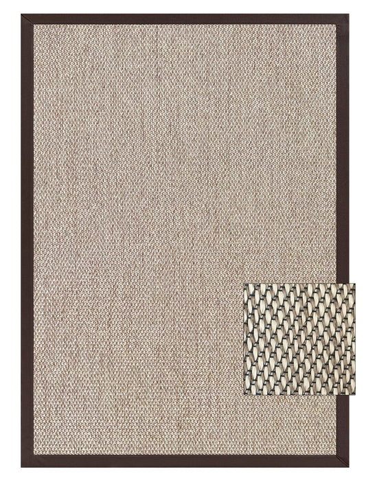 Alfombra Vinilica Palma Borde Café