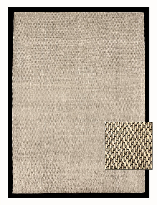 Alfombra Vinilica Palma Borde Tela Negro