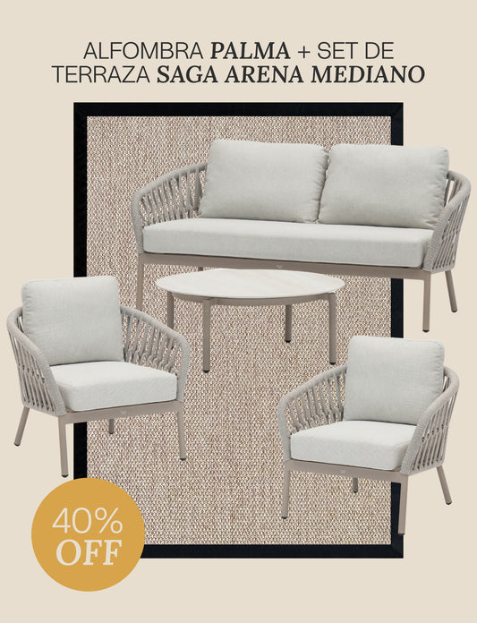 PACK 3 (SET MEDIANO + ALFOMBRA PALMA)