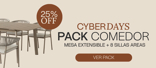 Cyber Days Pack Comedor mesa extensible + 8 sillas Areas