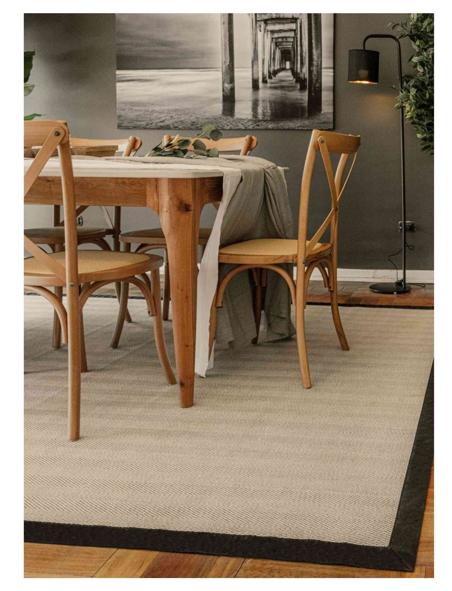 Alfombra Vinílica Atenas Borde Negro