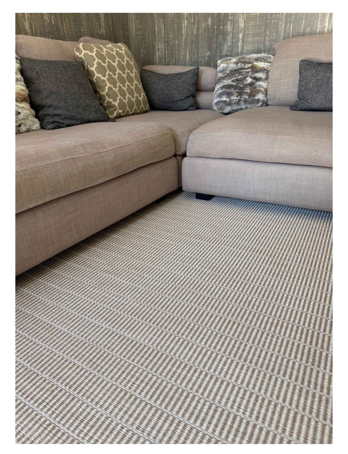 Alfombra Vinílica Florida Borde Costura