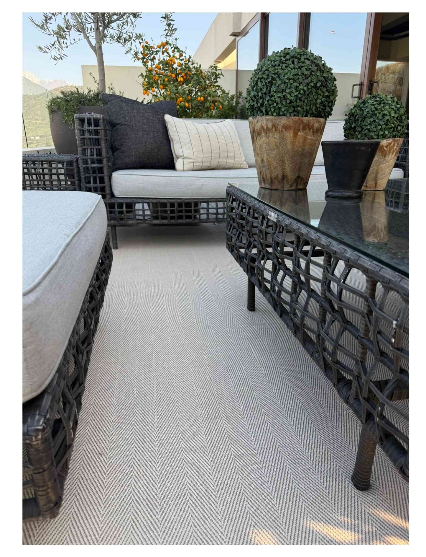 Alfombra Vinílica Atenas Borde Café