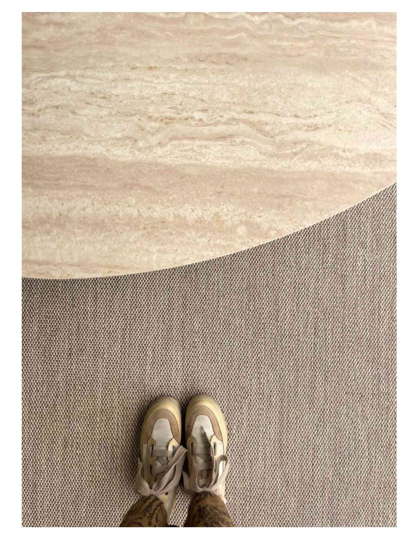 Alfombra Vinilica Palma Borde Tela Café