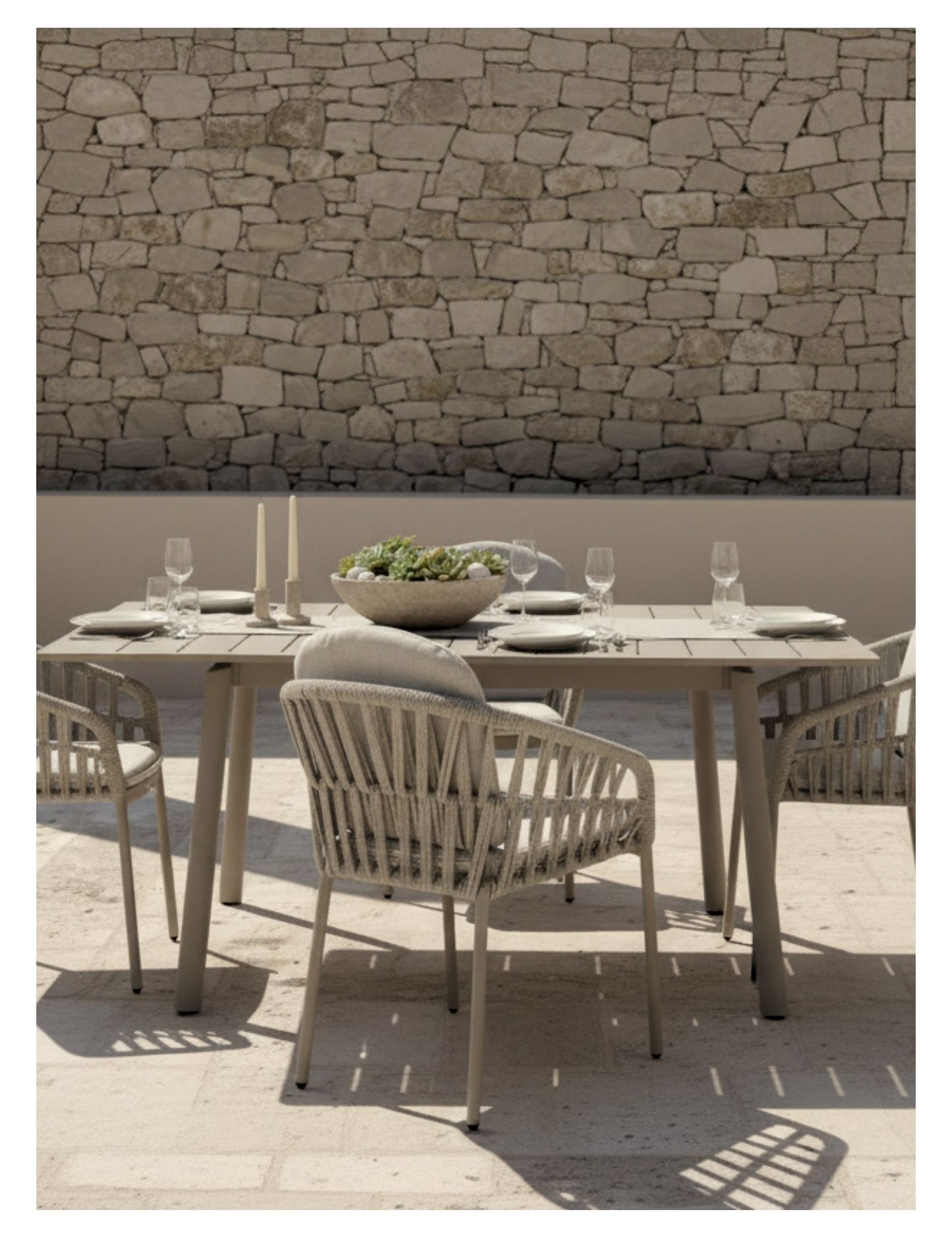 Mesa de Comedor Extensible Aluminio Arena Mediana