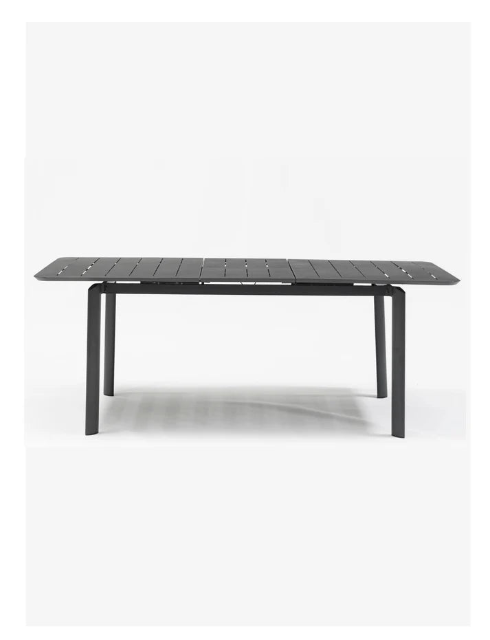 CYBER Mesa Extensible Aluminio Gris Mediana + 6 Sillas Cross