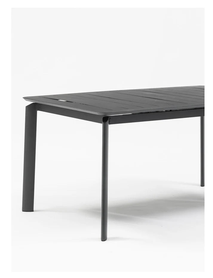 CYBER Mesa Extensible Aluminio Gris Mediana + 6 Sillas Cross
