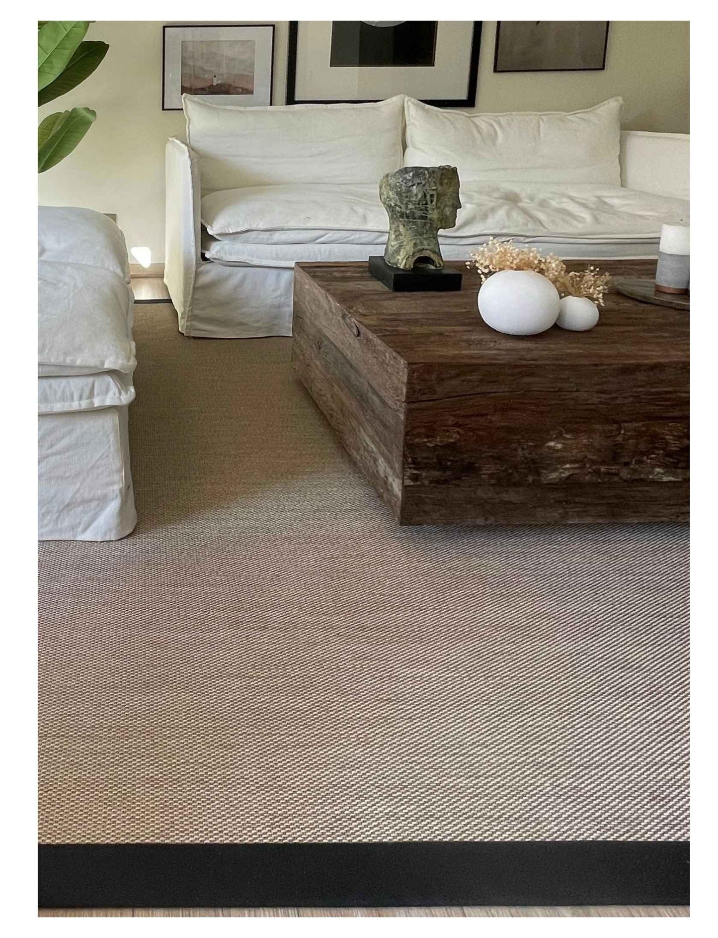 Alfombra Vinilica Palma Borde Negro