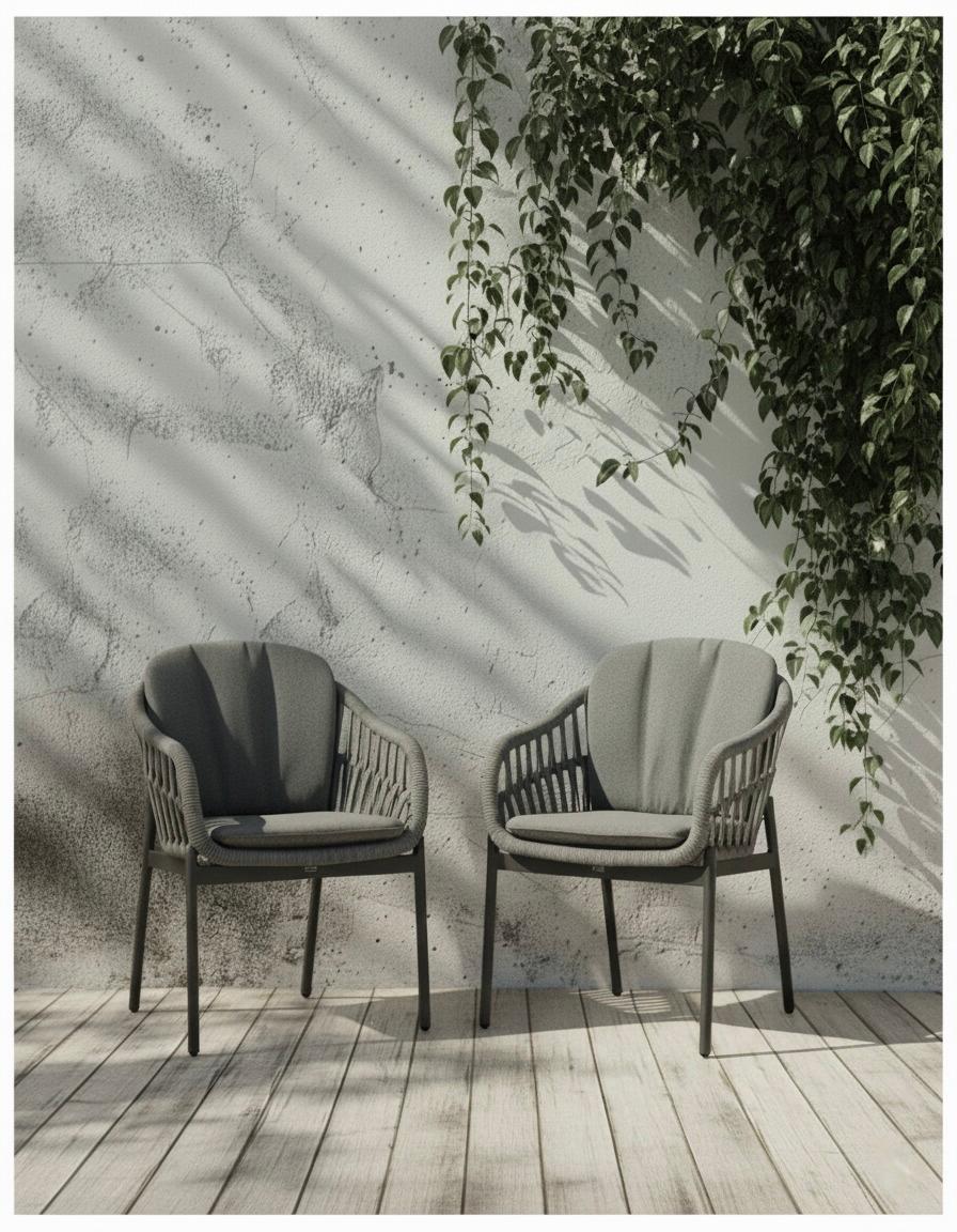 Silla Aluminio Aira Gris (2 unds)