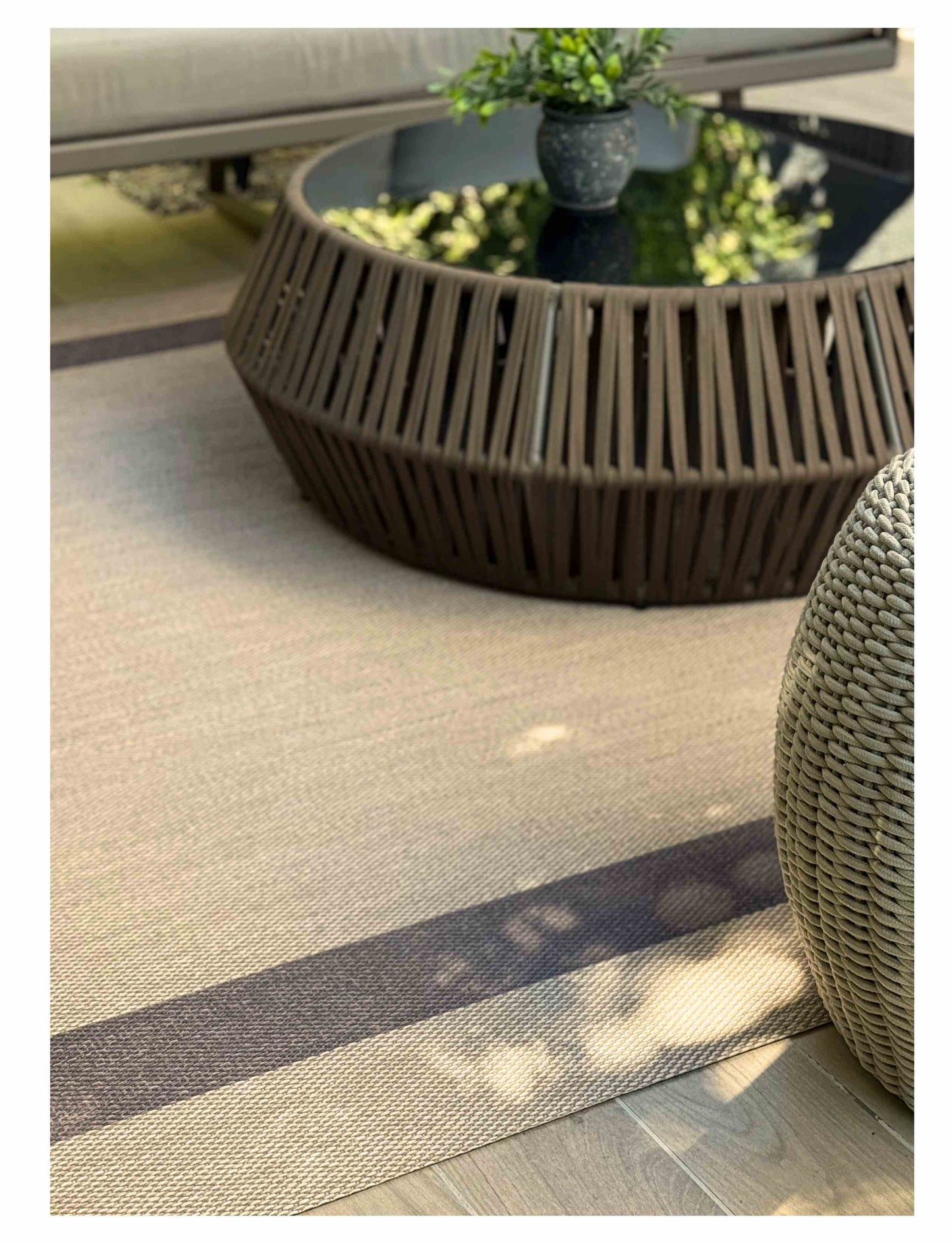 Alfombra Vinílica Tante Borde Café