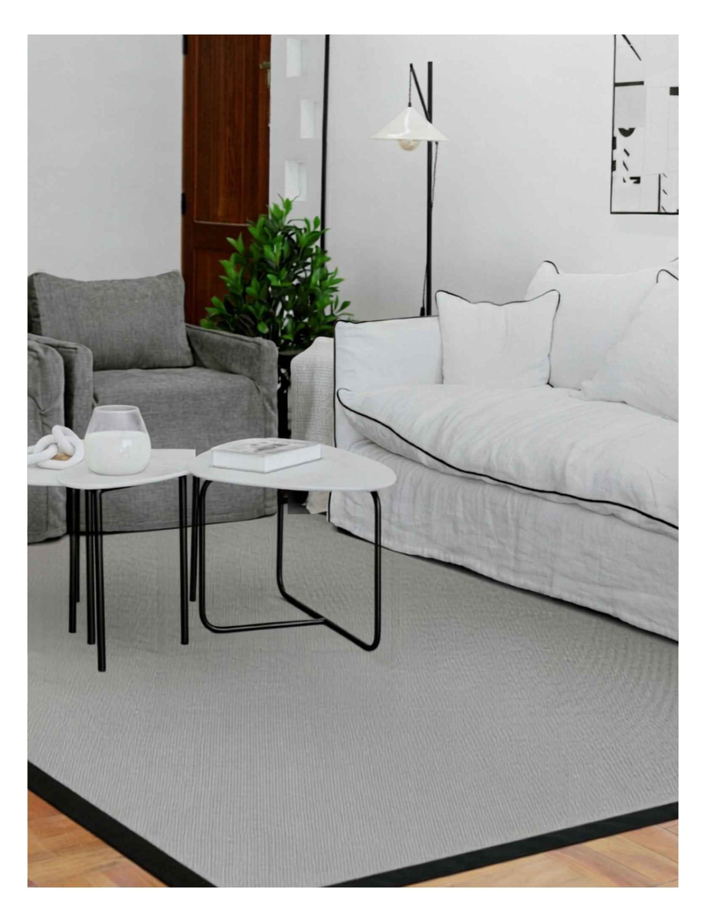 PREVENTA Alfombra Vinílica Formentera Borde Negro