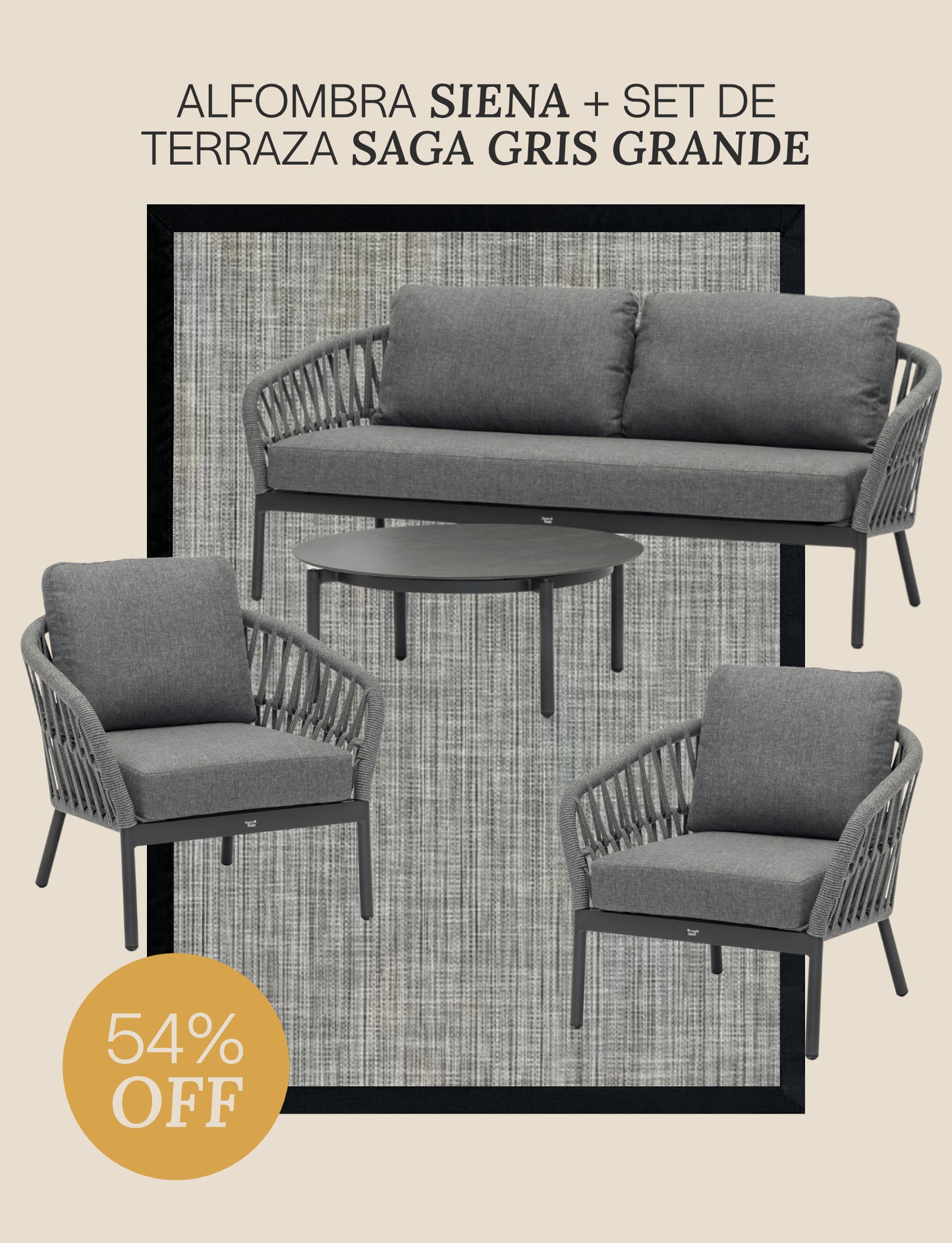 PACK 2 (SET GRANDE+ ALFOMBRA SIENA)