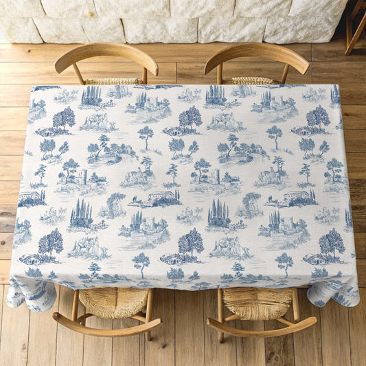 Mantel Antimanchas Resinado Toile De Jouy